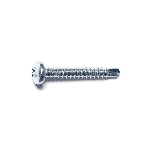 Midwest Fastener Self-Drilling Screw, #6 x 1 in, Zinc Plated Steel Pan Head Phillips Drive, 100 PK 50872 - main